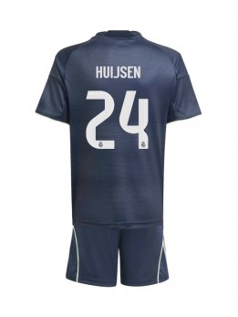 Detské Futbalové oblečenie Real Madrid Dean Huijsen #24 2025-26 Krátky Rukáv - Preč (+ trenírky)